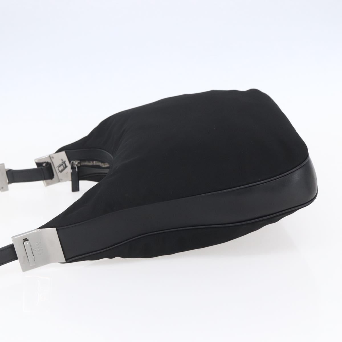 GUCCI Shoulder Bag Nylon Black Silver 001 3341 Auth bs30761