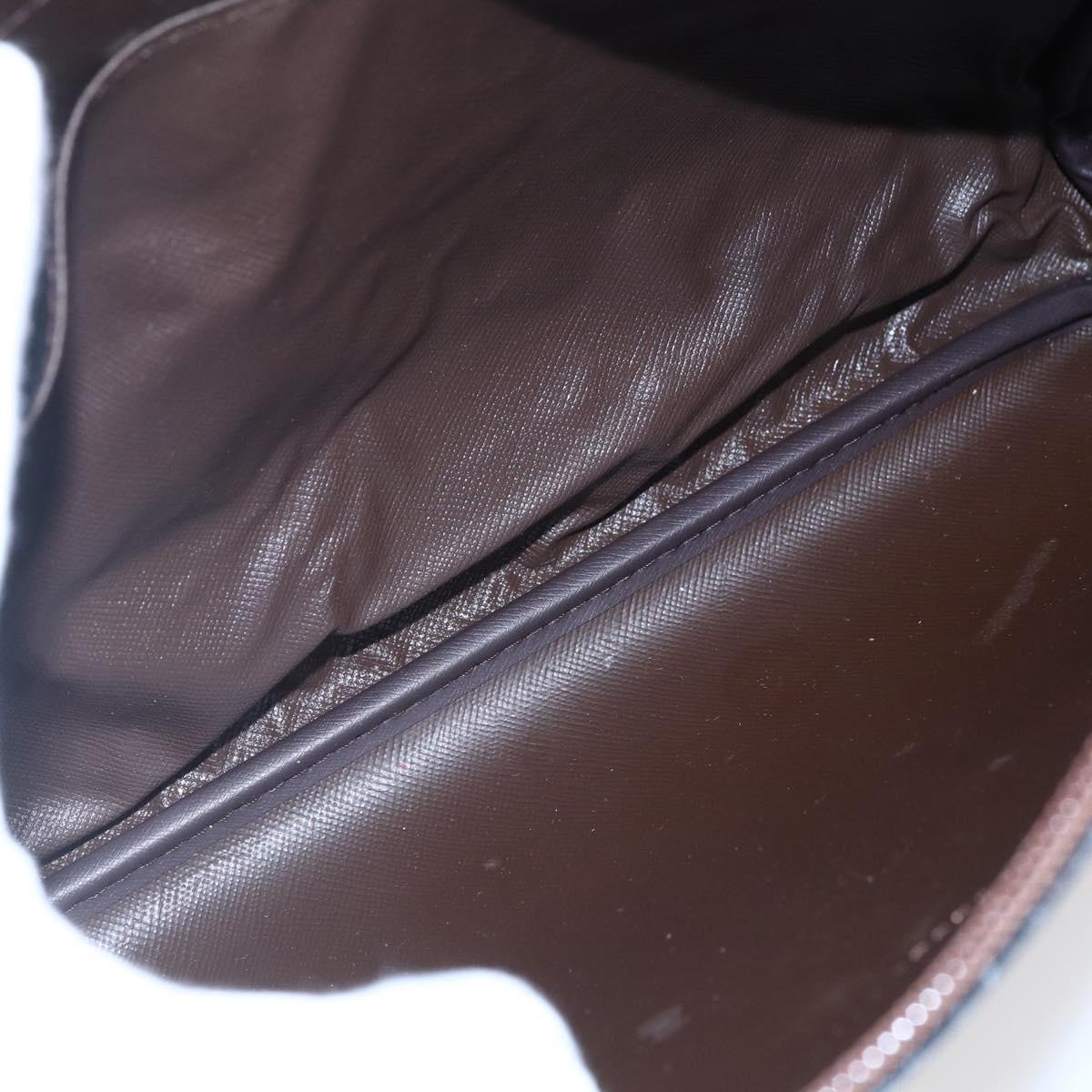 Burberrys Nova Check Clutch Bag Canvas Beige Gold Auth bs30766