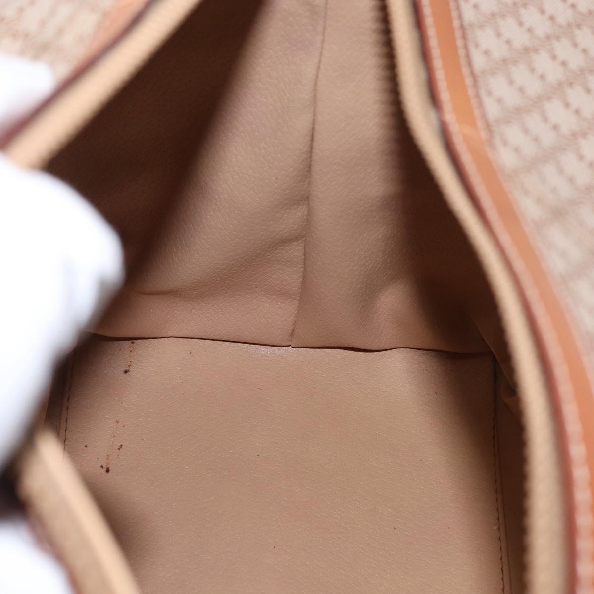 CELINE Macadam Canvas Boston Bag PVC Beige Gold Auth bs30786