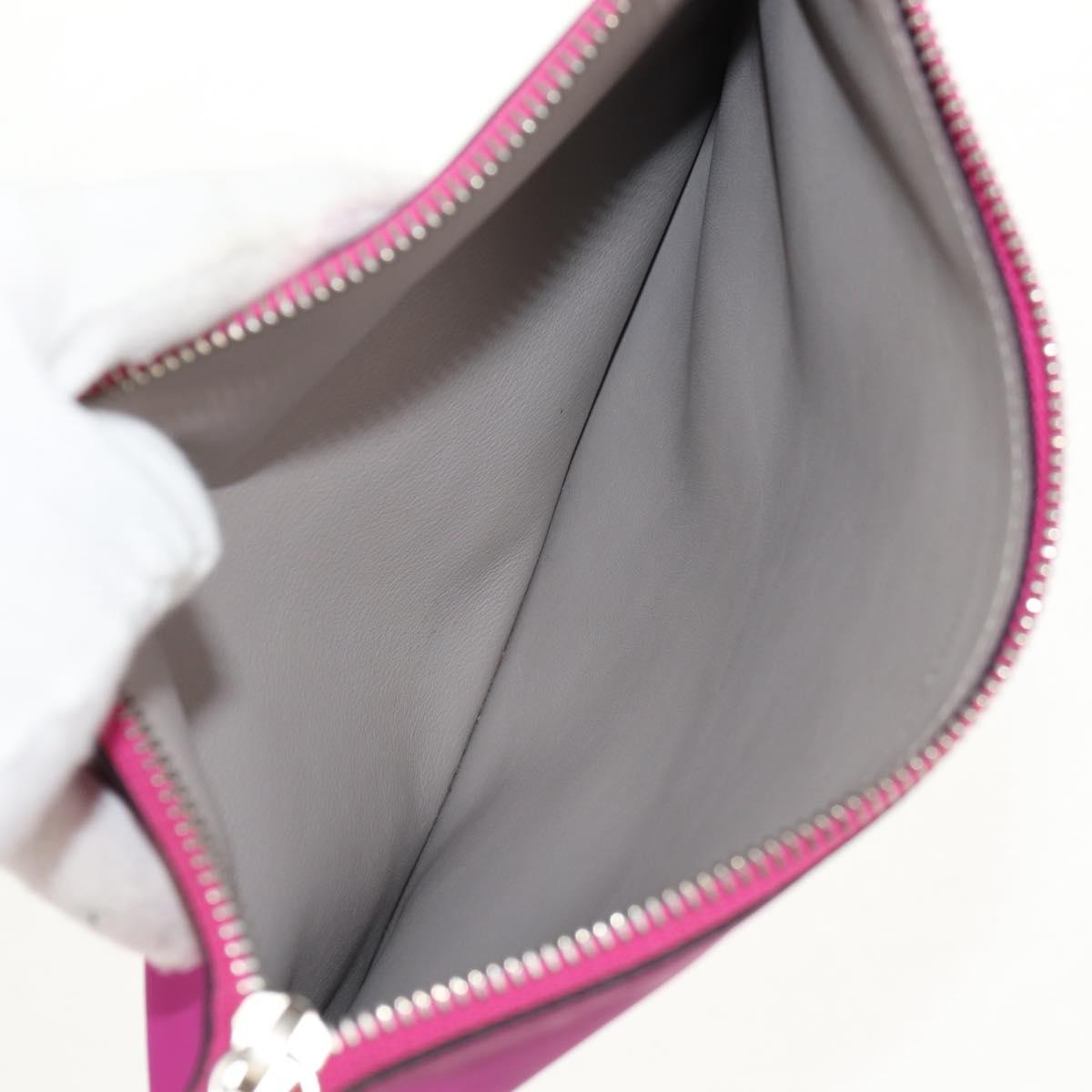 Christian Dior Diorissimo Hand Bag Leather 2way Purple Silver Auth bs30787