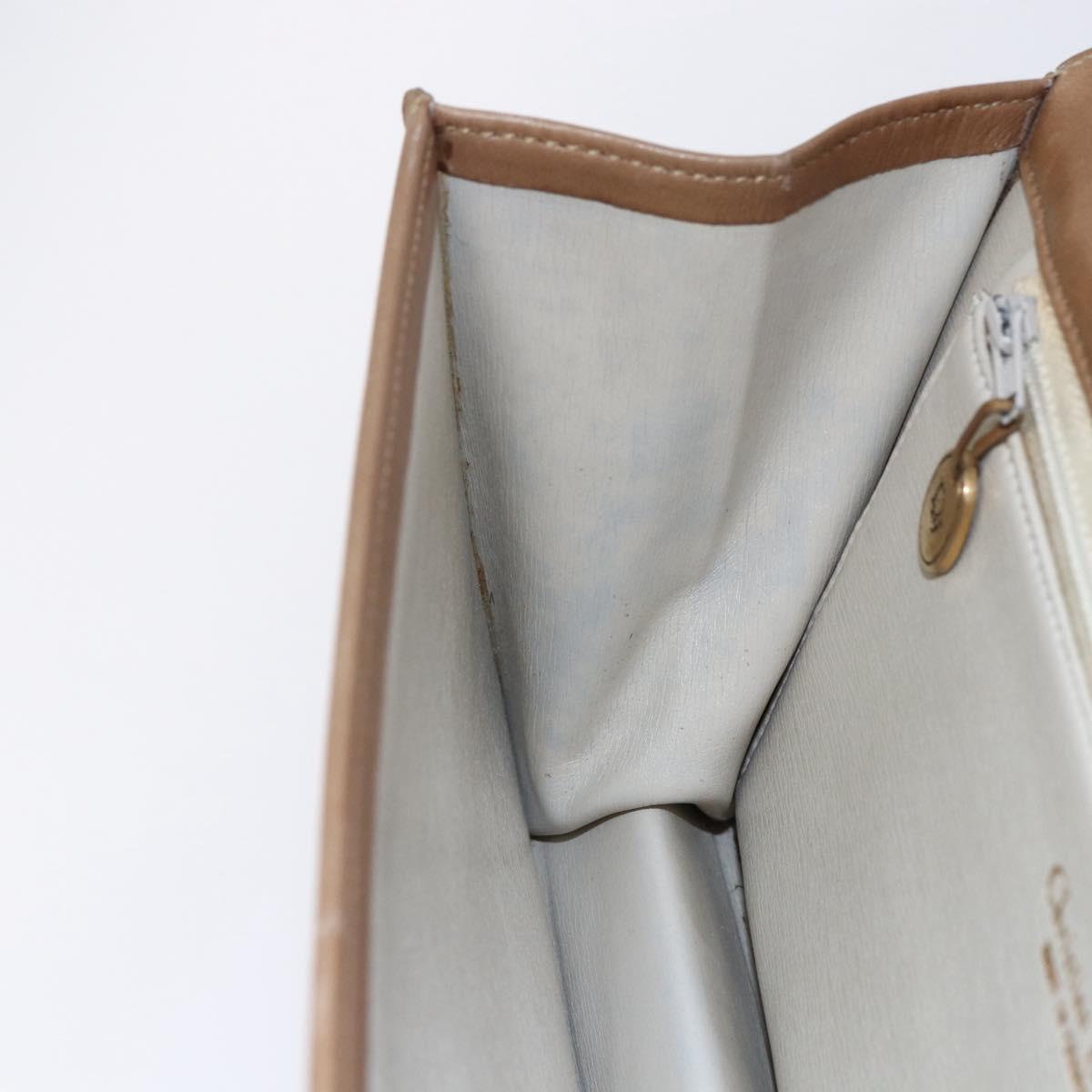 Christian Dior Shoulder Bag Leather Brown Gold Auth bs30791