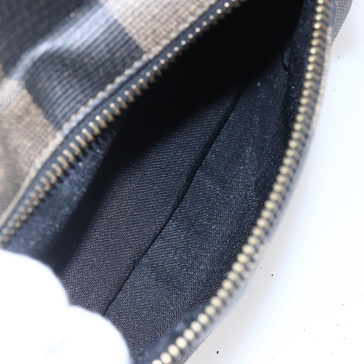 FENDI Pecan Canvas Backpack Brown Black Auth bs30797