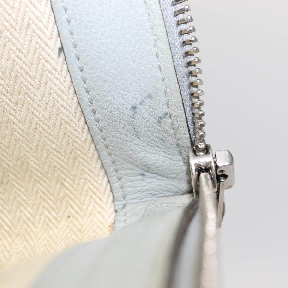 HERMES Zip Tablet Clutch Bag Epsom Gray Auth bs30803