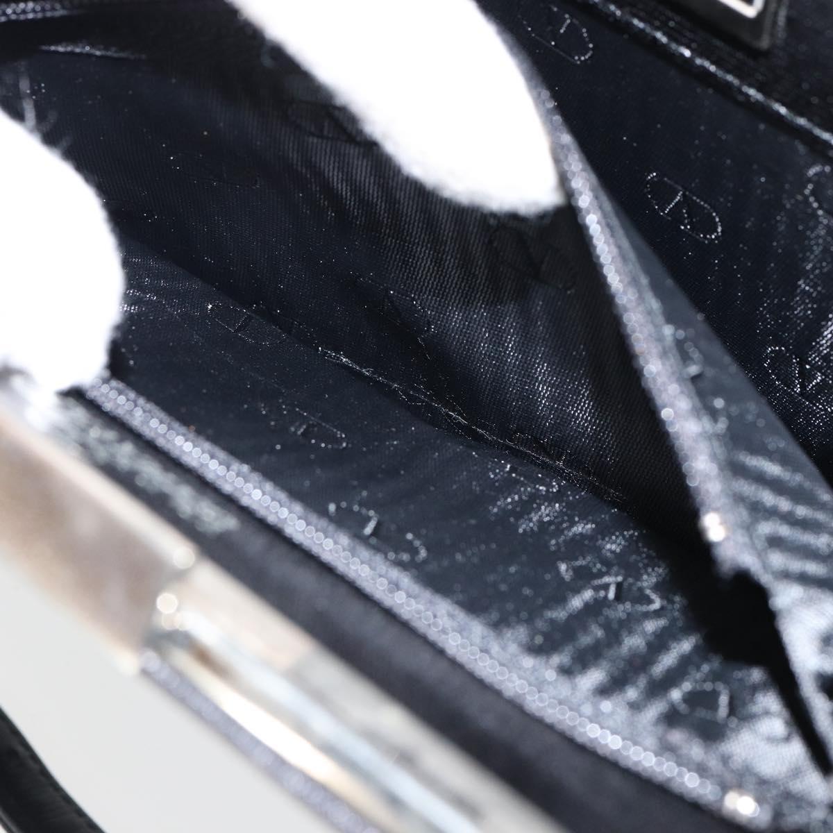 VALENTINO Shoulder Bag Leather Black Gold Auth bs30807