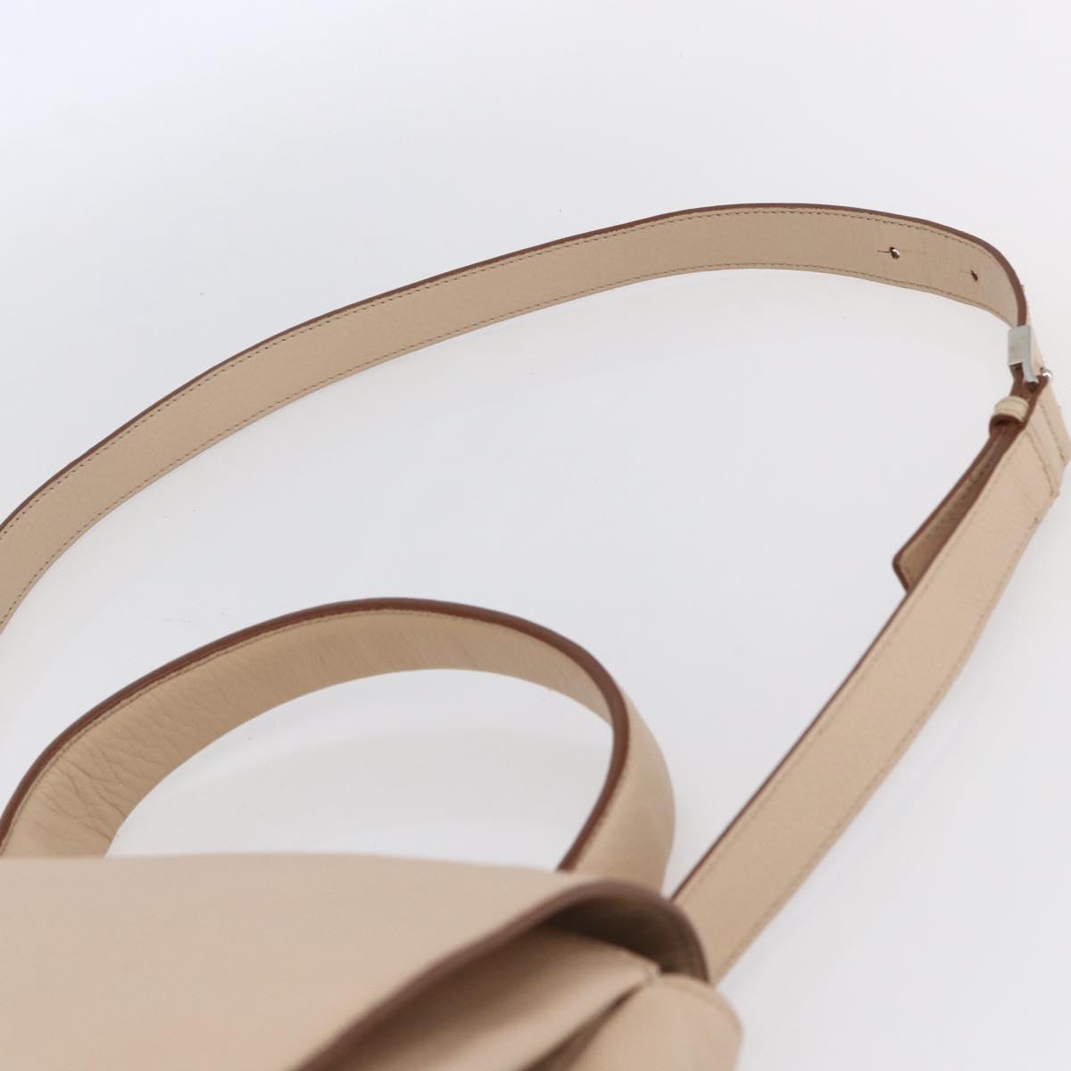 GIVENCHY Hand Bag Leather 2way Baby Blue Silver Auth bs30809