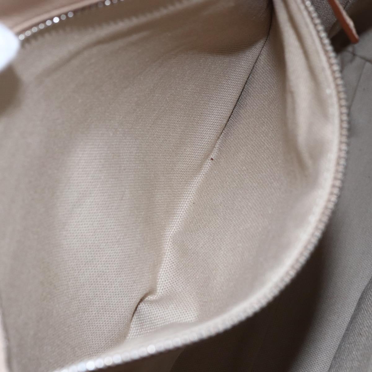 GIVENCHY Hand Bag Leather 2way Baby Blue Silver Auth bs30809