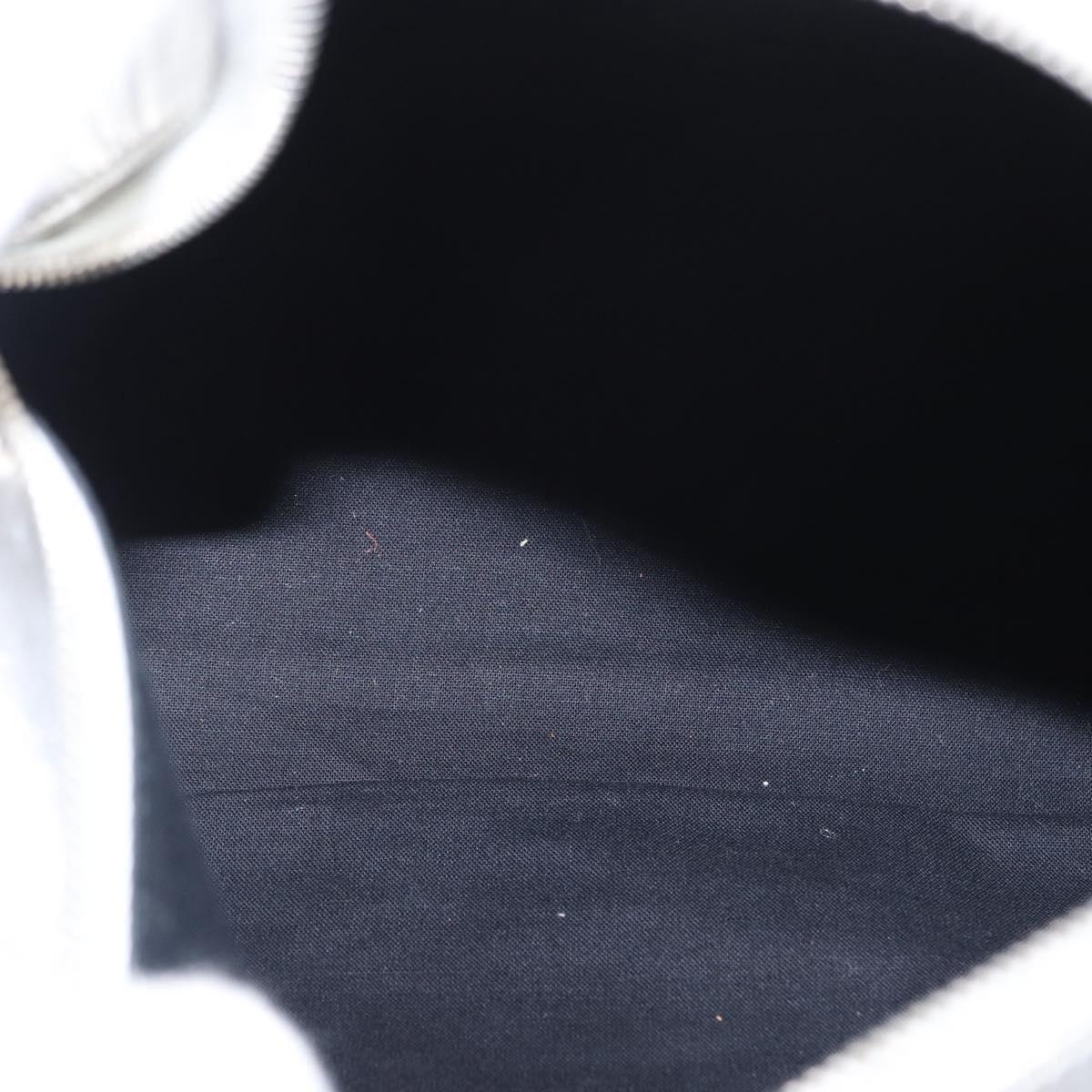 BALENCIAGA Grease Hand Bag Leather Silver 203249 Auth bs30812