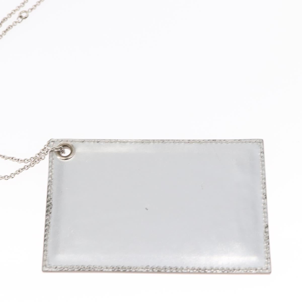 BALENCIAGA Grease Hand Bag Leather Silver 203249 Auth bs30812