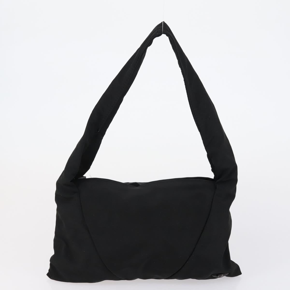 BOTTEGA VENETA Hand Bag Nylon Satin 2 Set Black Auth bs30819