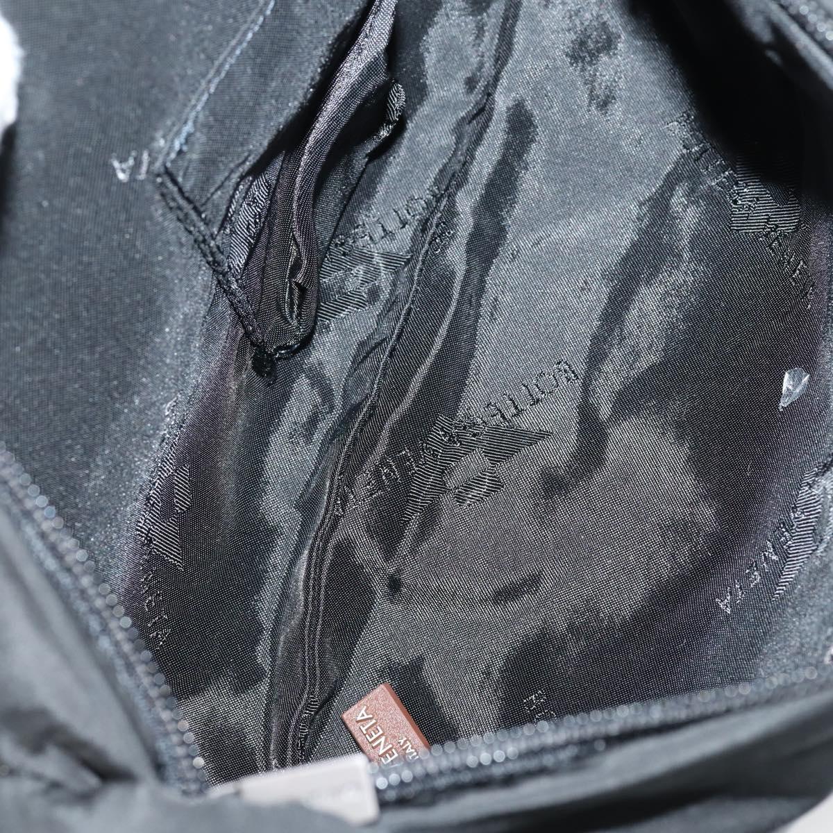 BOTTEGA VENETA Hand Bag Nylon Satin 2 Set Black Auth bs30819