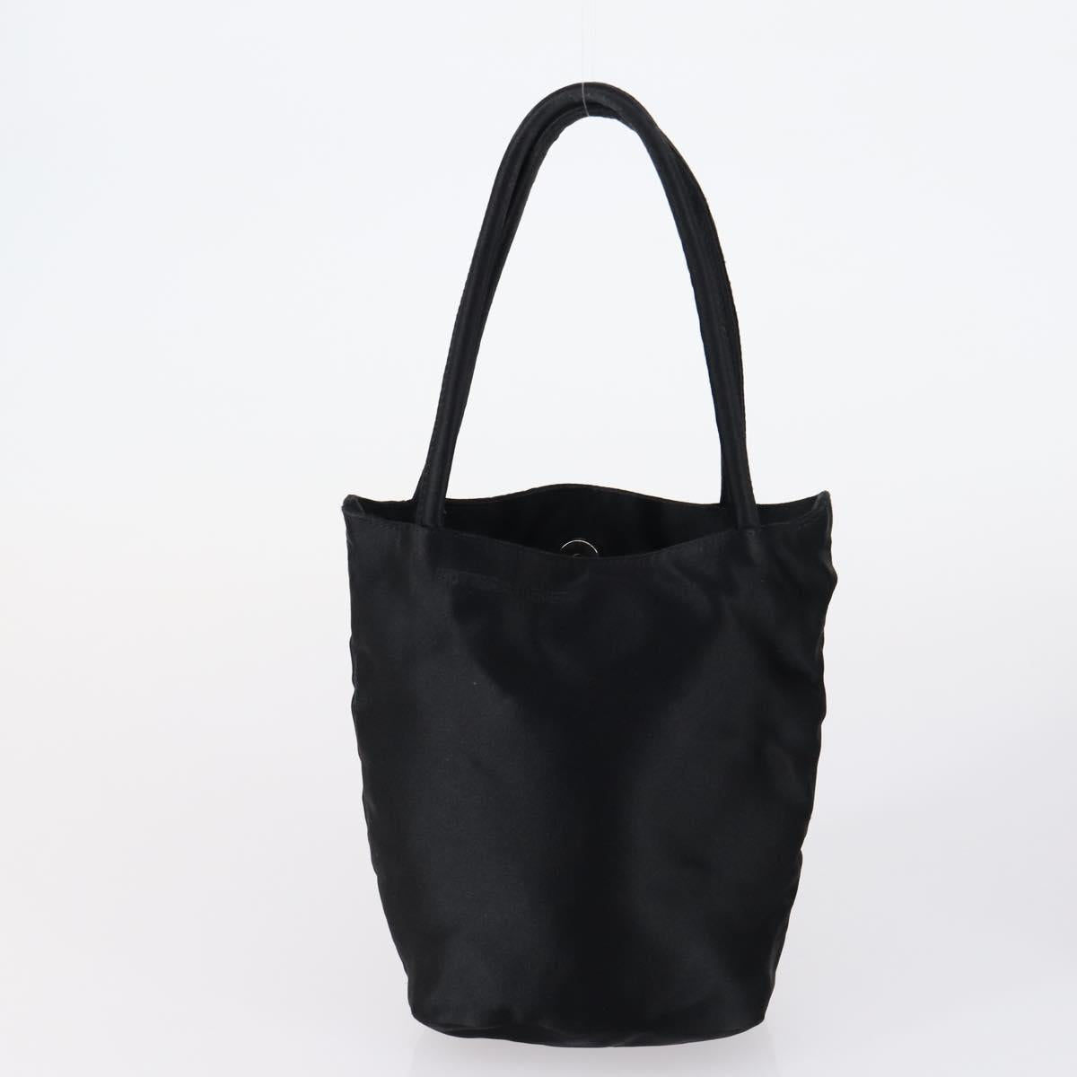 BOTTEGA VENETA Hand Bag Nylon Satin 2 Set Black Auth bs30819