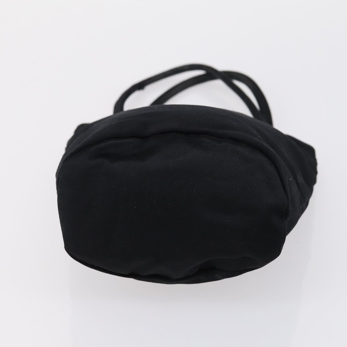 BOTTEGA VENETA Hand Bag Nylon Satin 2 Set Black Auth bs30819