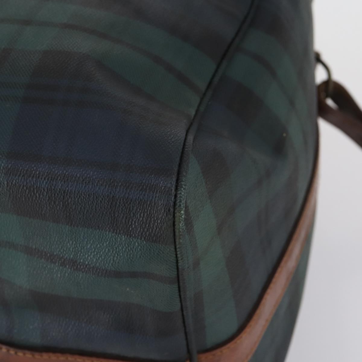 Poro Ralph Lauren Boston Bag Leather PVC Green Auth bs30821