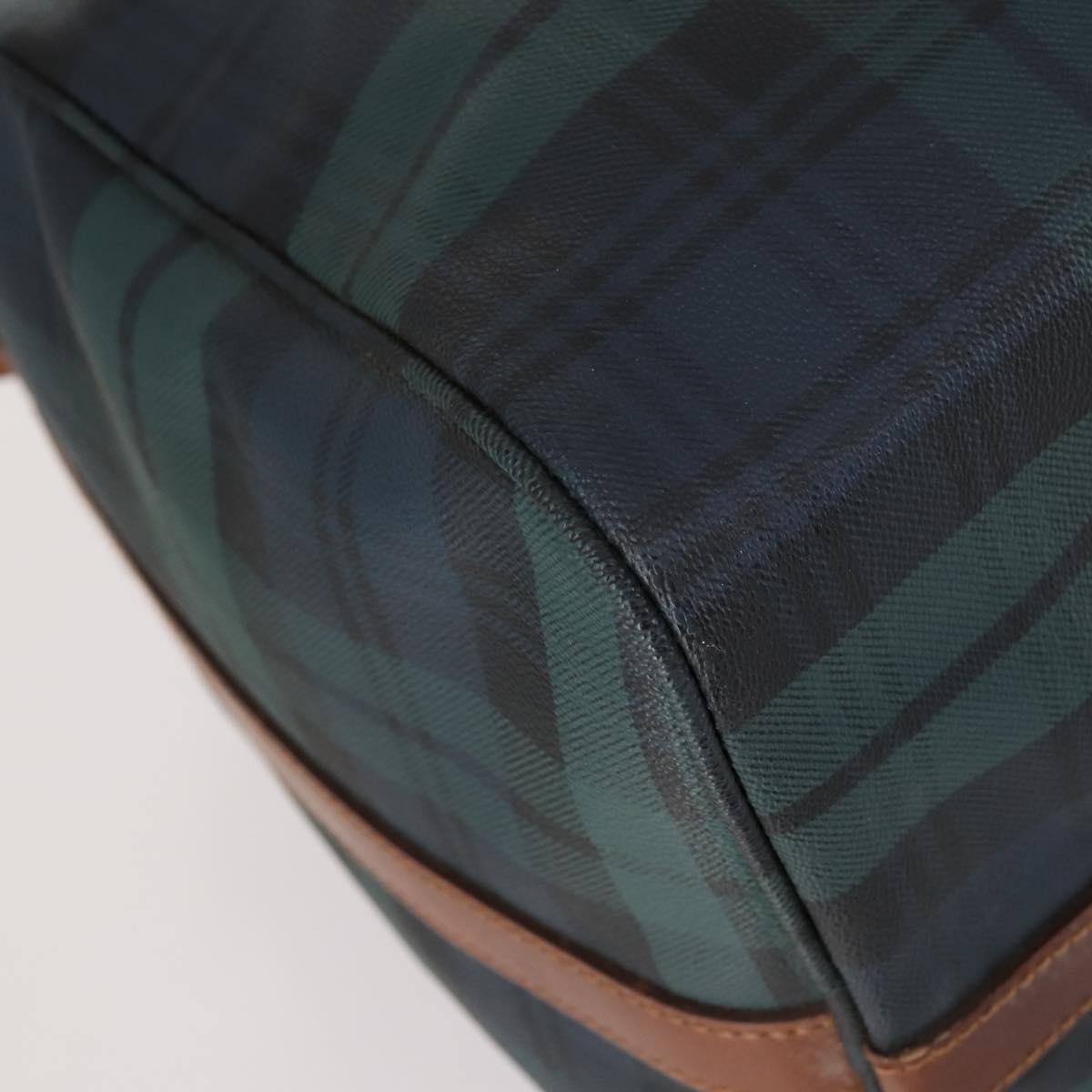 Poro Ralph Lauren Boston Bag Leather PVC Green Auth bs30821