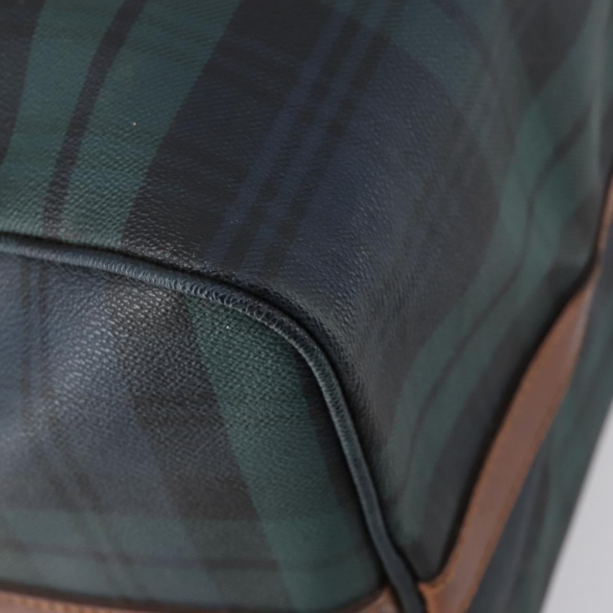 Poro Ralph Lauren Boston Bag Leather PVC Green Auth bs30821