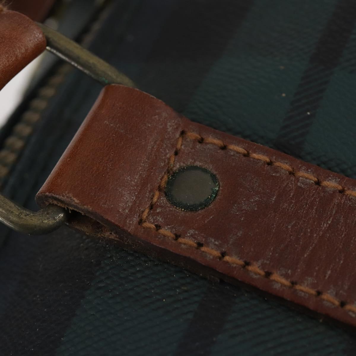 Poro Ralph Lauren Boston Bag Leather PVC Green Auth bs30821