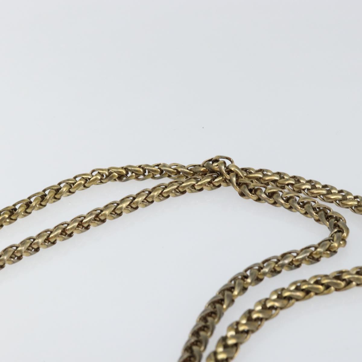 Christian Louboutin Studs Chain Shoulder Bag Enamel Pink Gold Auth bs30823