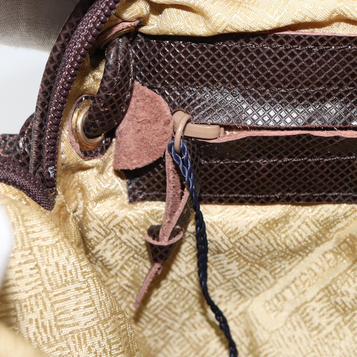 BOTTEGA VENETA Shoulder Bag Nylon Brown Auth bs30824