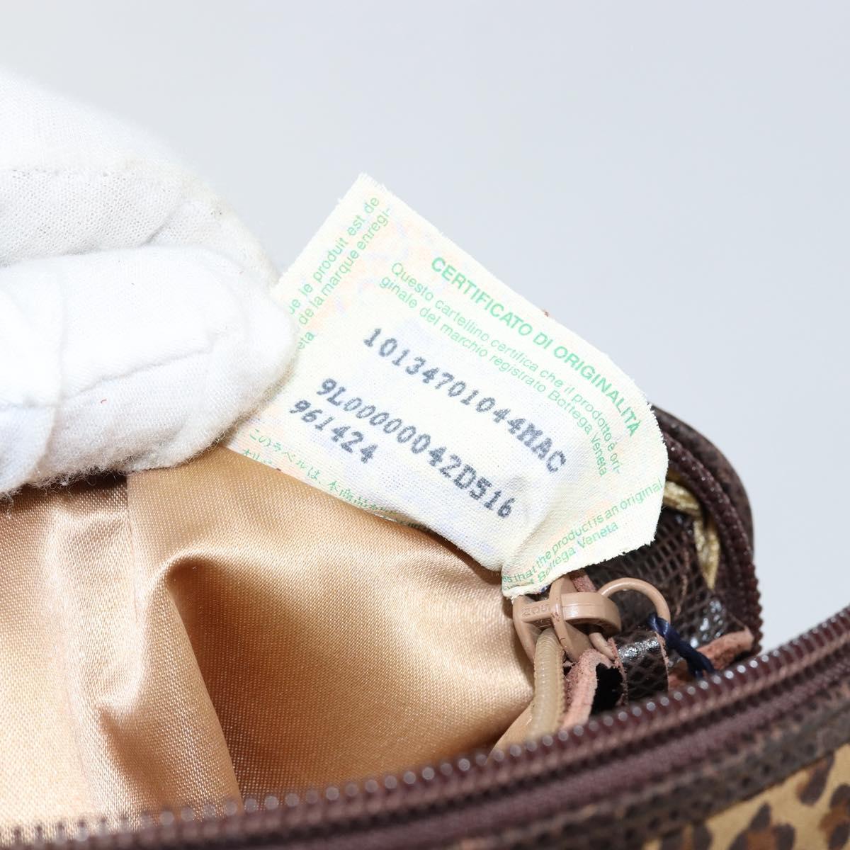 BOTTEGA VENETA Shoulder Bag Nylon Brown Auth bs30824