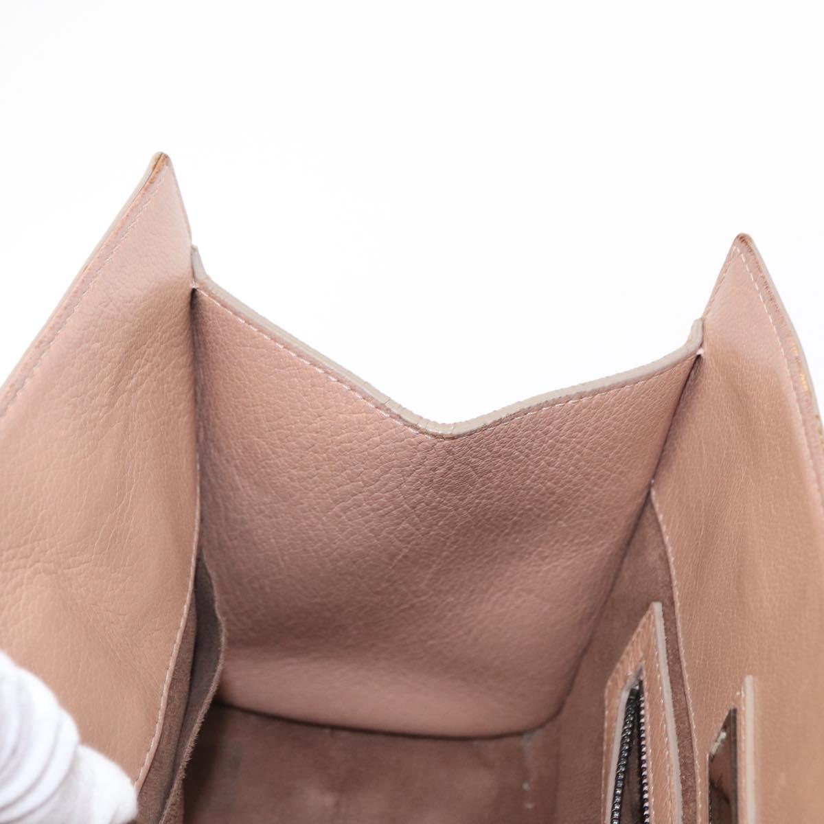 Jimmy Choo Hand Bag Leather 2way Pink Silver Auth bs30826