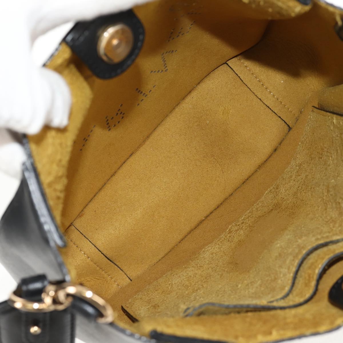 Stella MacCartney Shoulder Bag polyester Black Gold 700073 Auth bs30828
