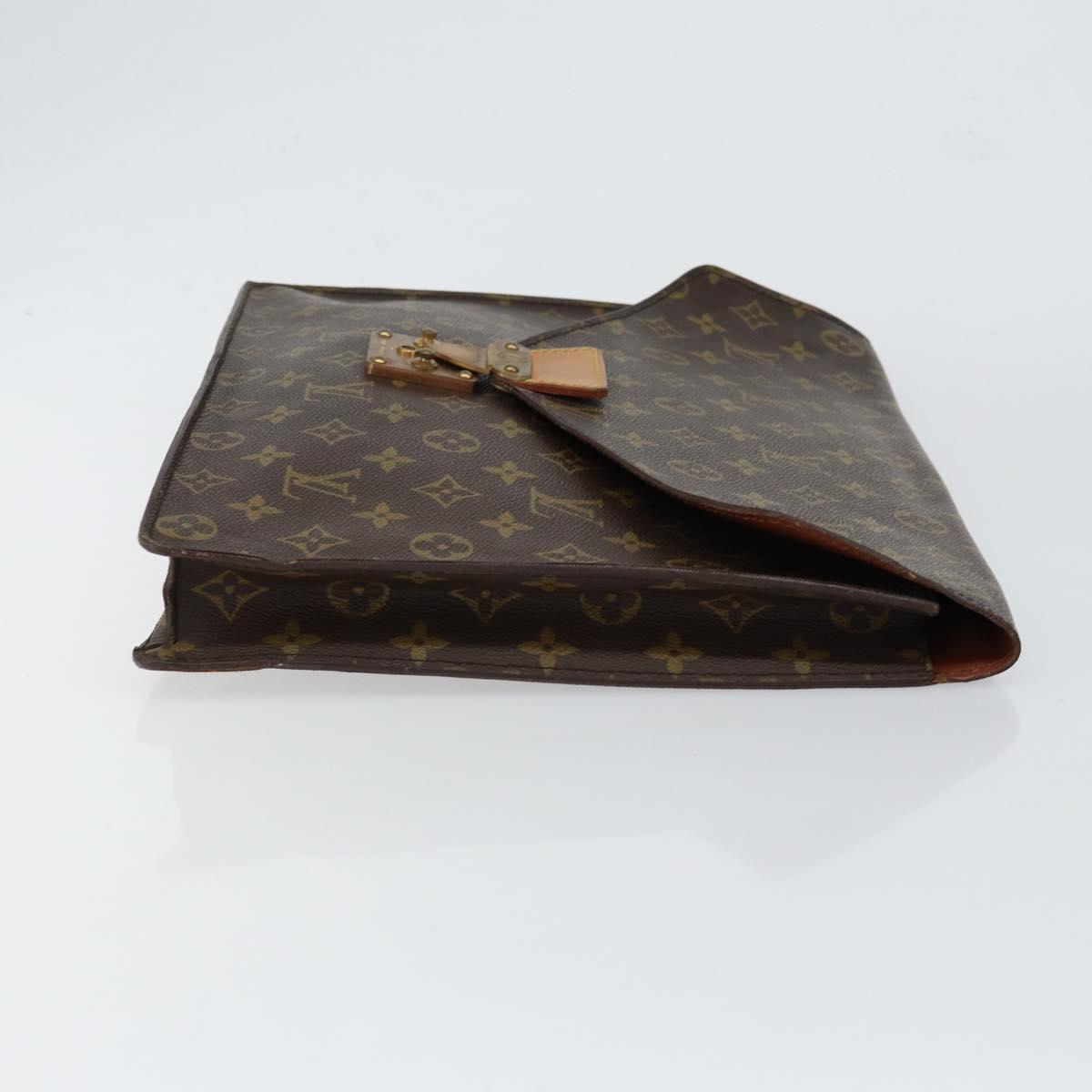 LOUIS VUITTON Monogram Porte Documents Senatur Briefcase M53335 LV Auth bs30830