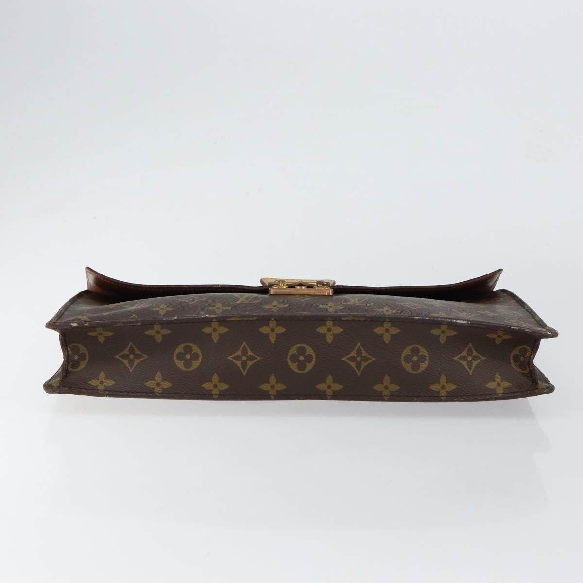 LOUIS VUITTON Monogram Porte Documents Senatur Briefcase M53335 LV Auth bs30830