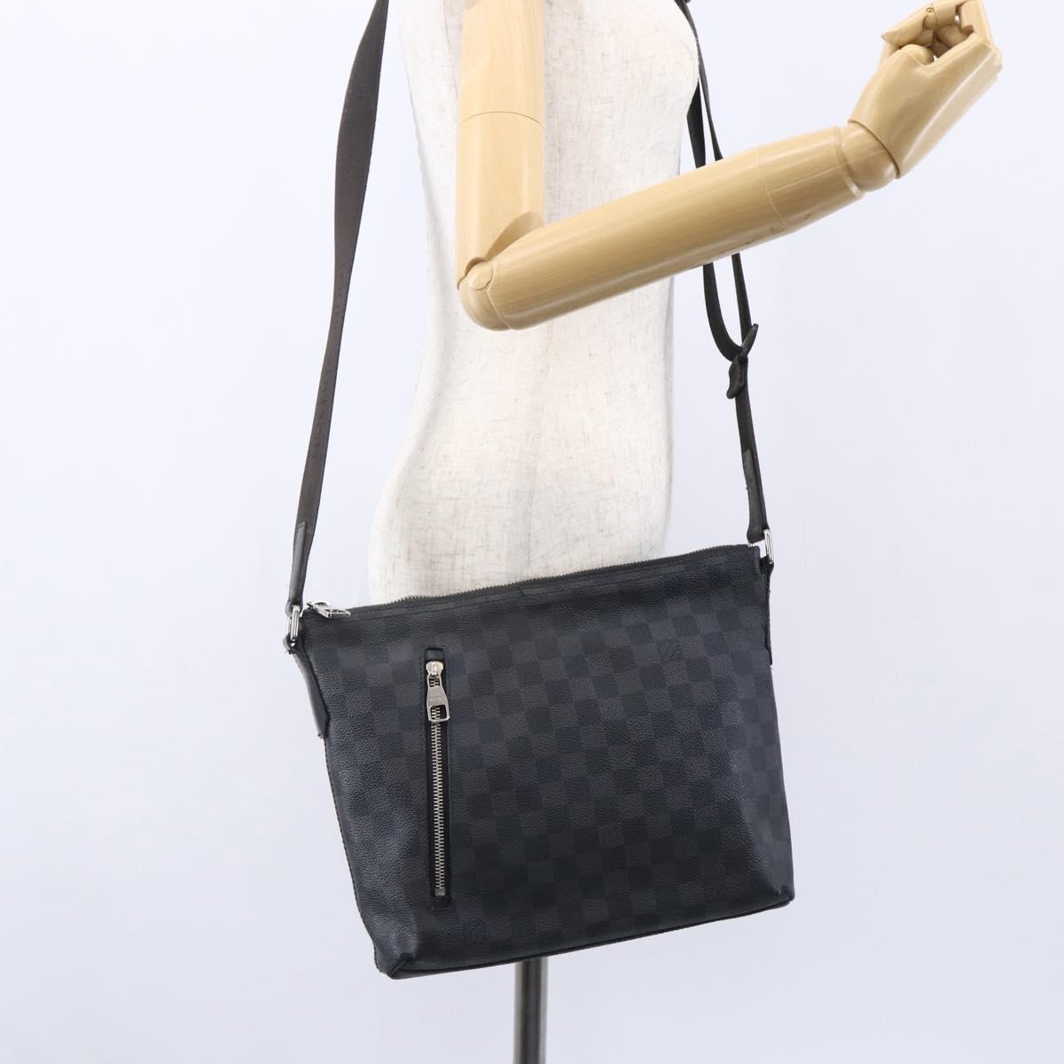 LOUIS VUITTON Damier Graphite Mick PM Shoulder Bag N40003 LV Auth bs30837