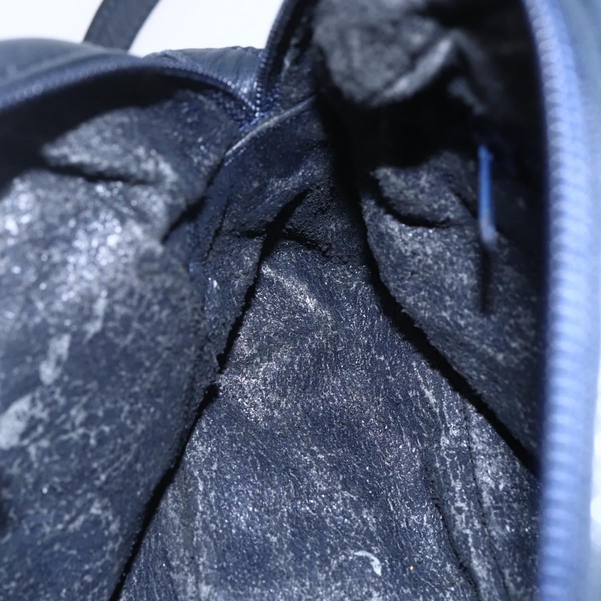 LOEWE Anagram Shoulder Bag Leather Navy Auth bs30840