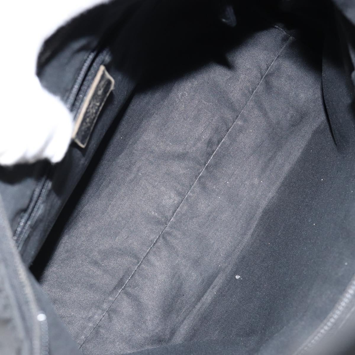 GUCCI GG Canvas Shoulder Bag Nylon Black Silver 001 3386 Auth bs30841