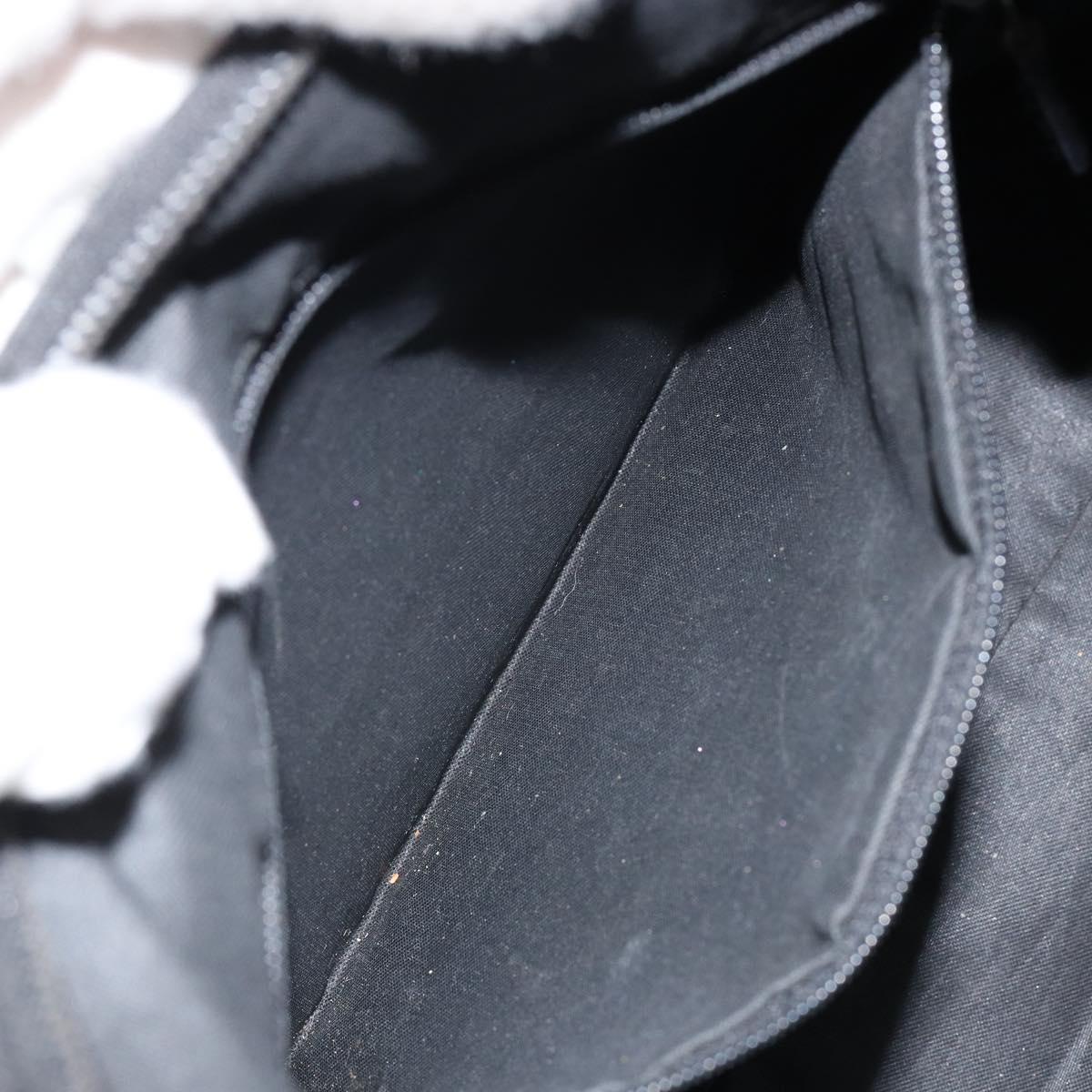 GUCCI GG Canvas Shoulder Bag Nylon Black Silver 001 3386 Auth bs30841