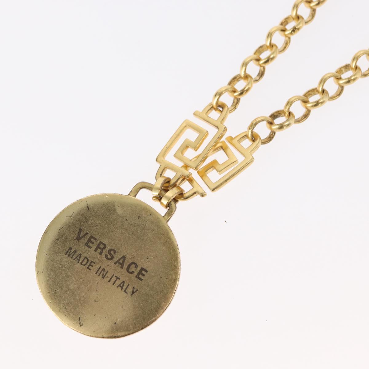 VERSACE Medusa Necklace metal Gold Auth bs30844