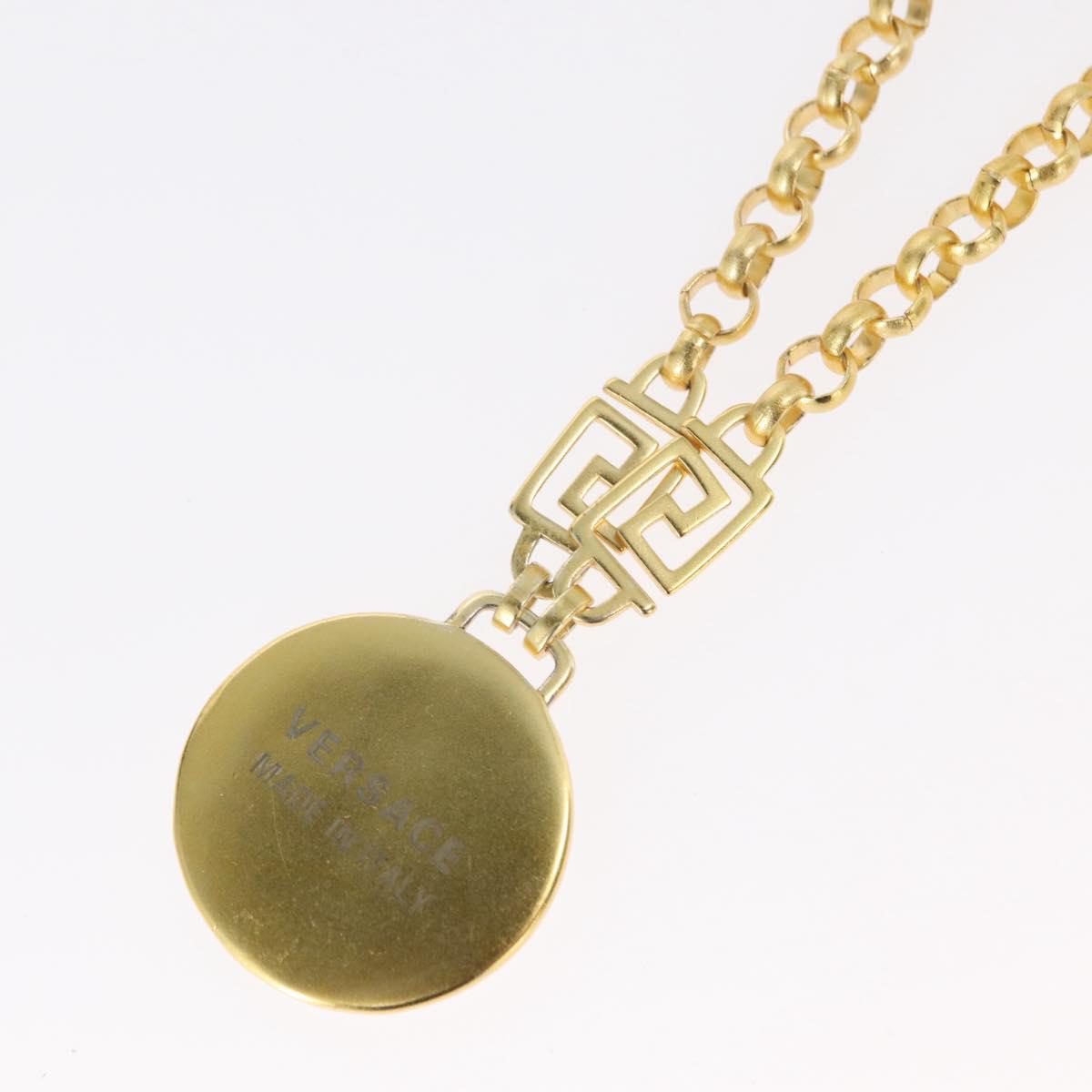 VERSACE Medusa Necklace metal Gold Auth bs30845