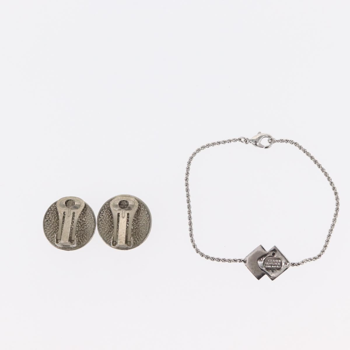 VERSACE Necklace metal 4 Set Gold Silver Auth bs30846