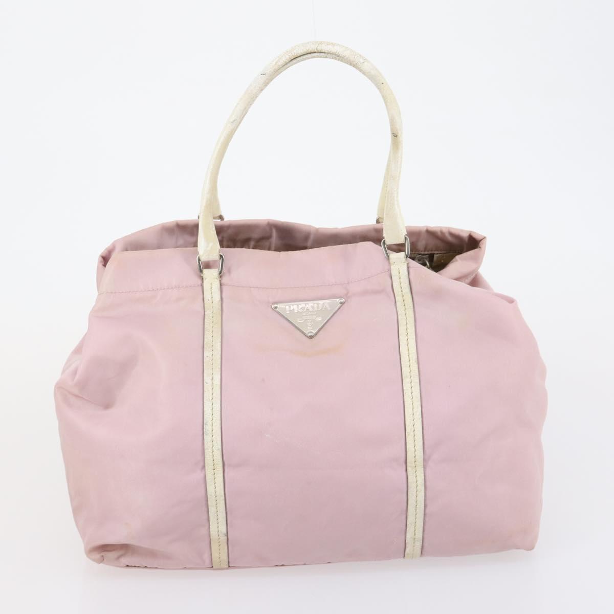 PRADA Hand Bag Nylon 3 Set Black Green pink Auth bs30847