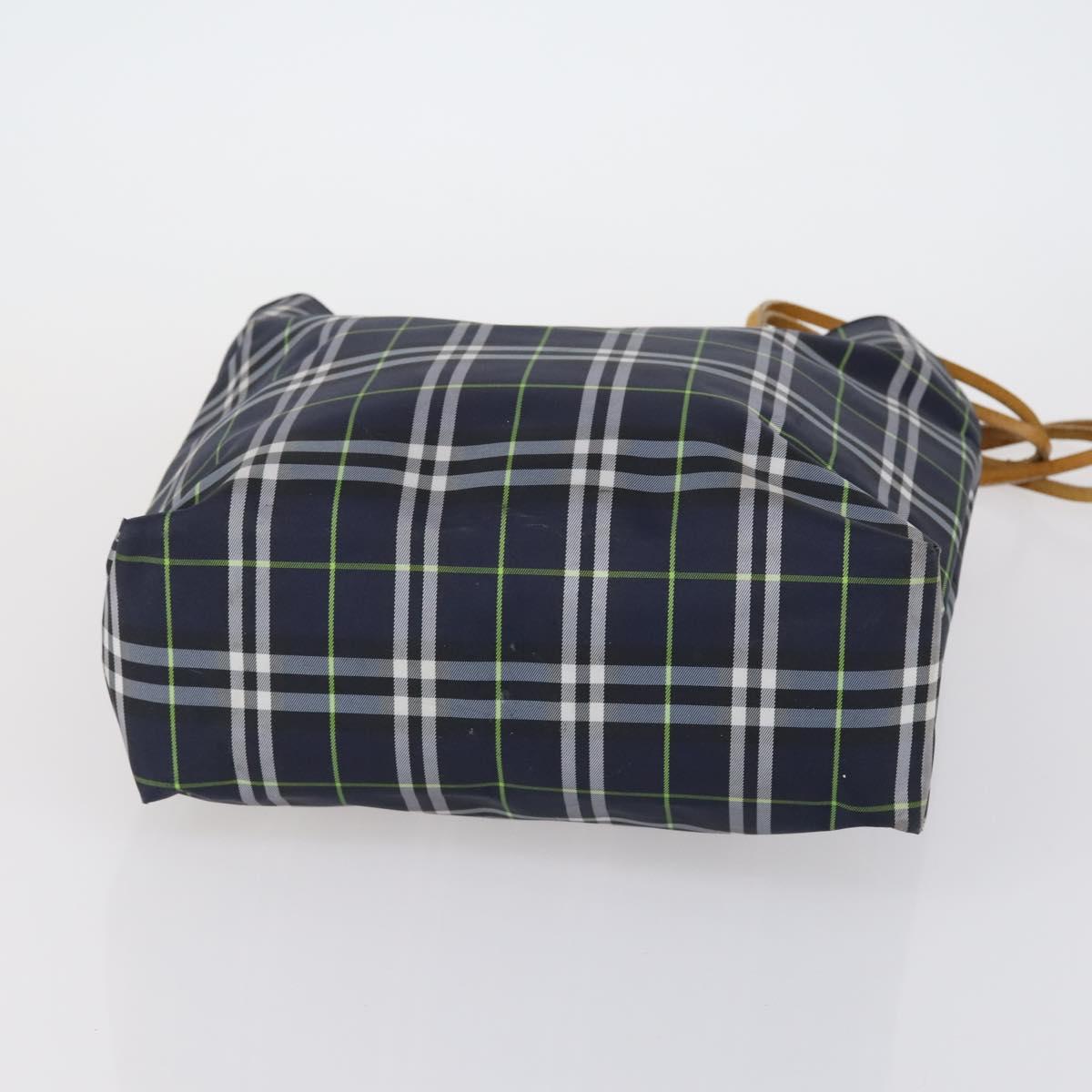 BURBERRY Nova Check Bag Canvas Nylon 3 Set Navy Beige Light blue Auth bs30848