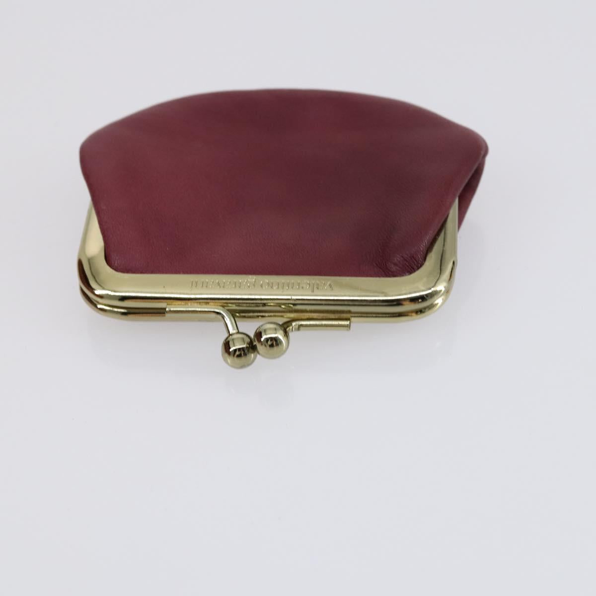 VALENTINO Hand Bag Leather Suede 3 Set Red Brown Auth bs30849