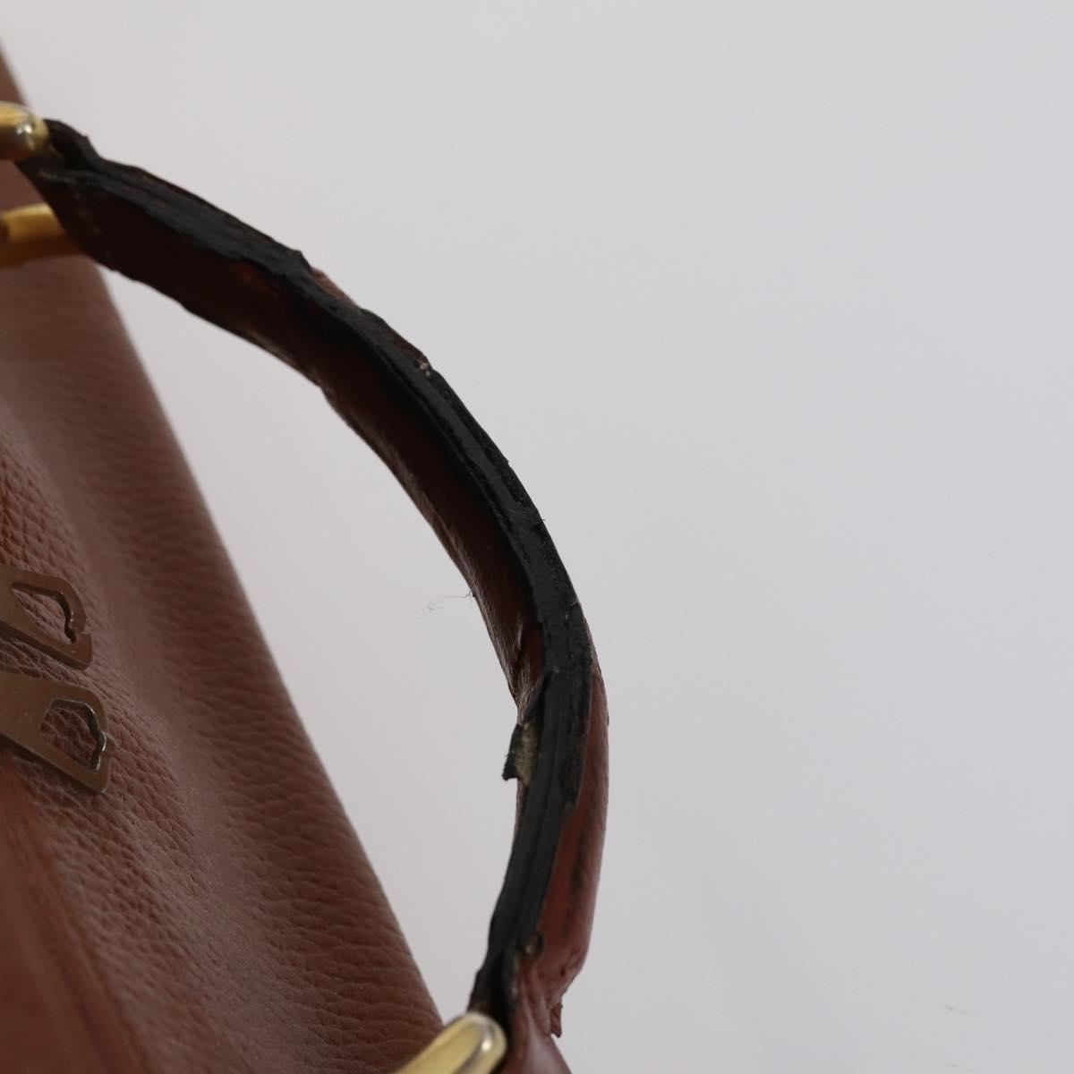 VALENTINO Hand Bag Leather Suede 3 Set Red Brown Auth bs30849