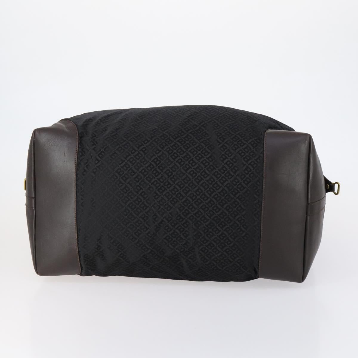 BALLY Boston Bag Leather Nylon 2 Set Black Auth bs30850