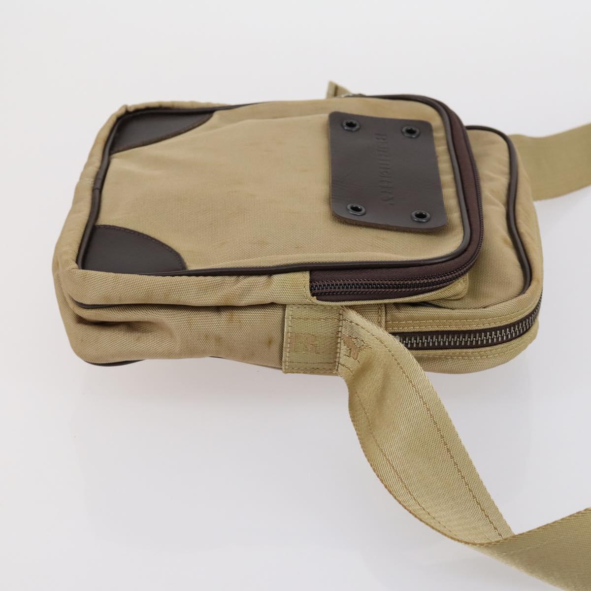 Burberrys Nova Check Shoulder Bag Nylon Leather 3 Set Beige Brown Auth bs30853