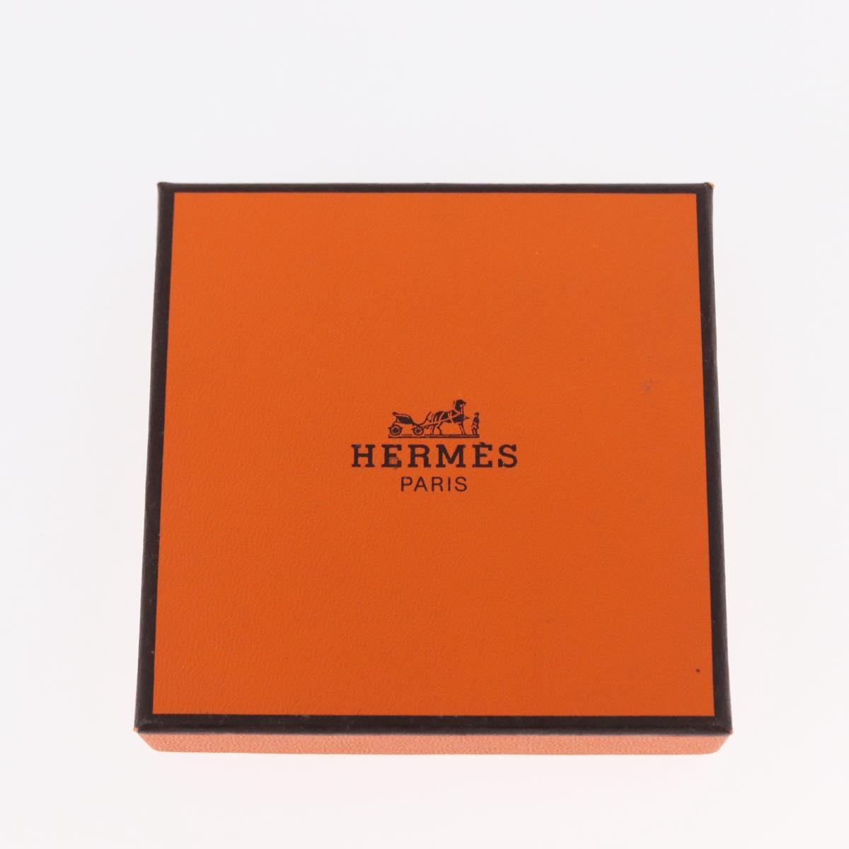 HERMES Charm Metal Leather 3 Set Red Gold Silver Auth bs30857
