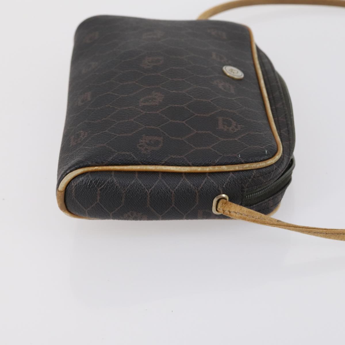 Christian Dior BOTTEGA VENETA Hand Bag Suede PVC 2 Set Brown Gold Auth bs30859
