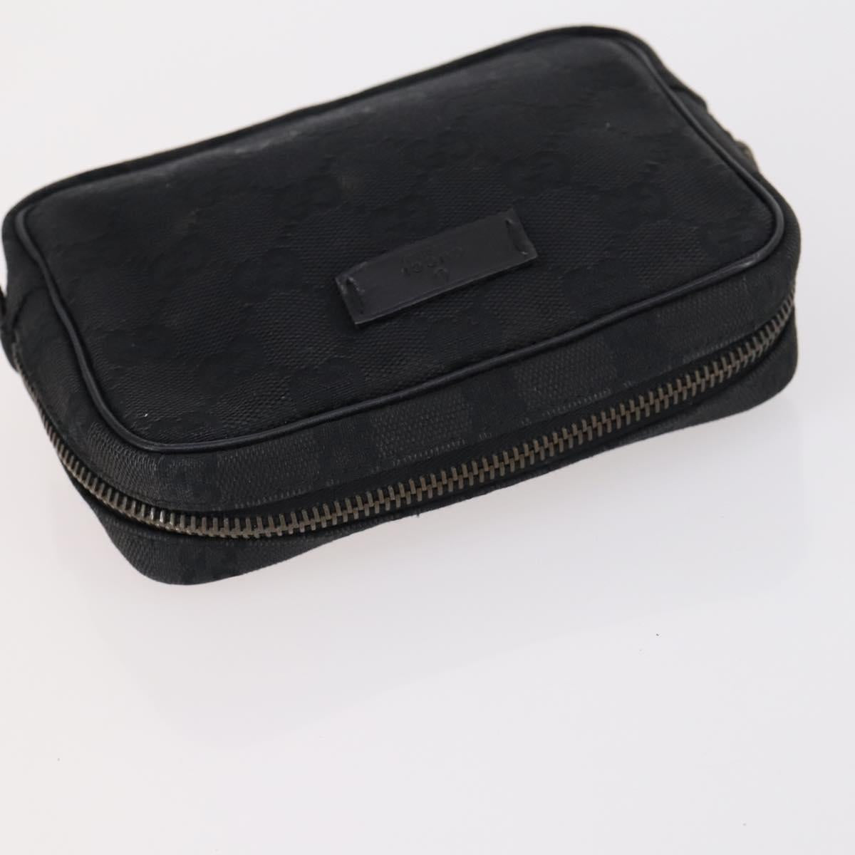 GUCCI GG Canvas Supreme Pouch 3 Set Pink Black beige Auth bs30861