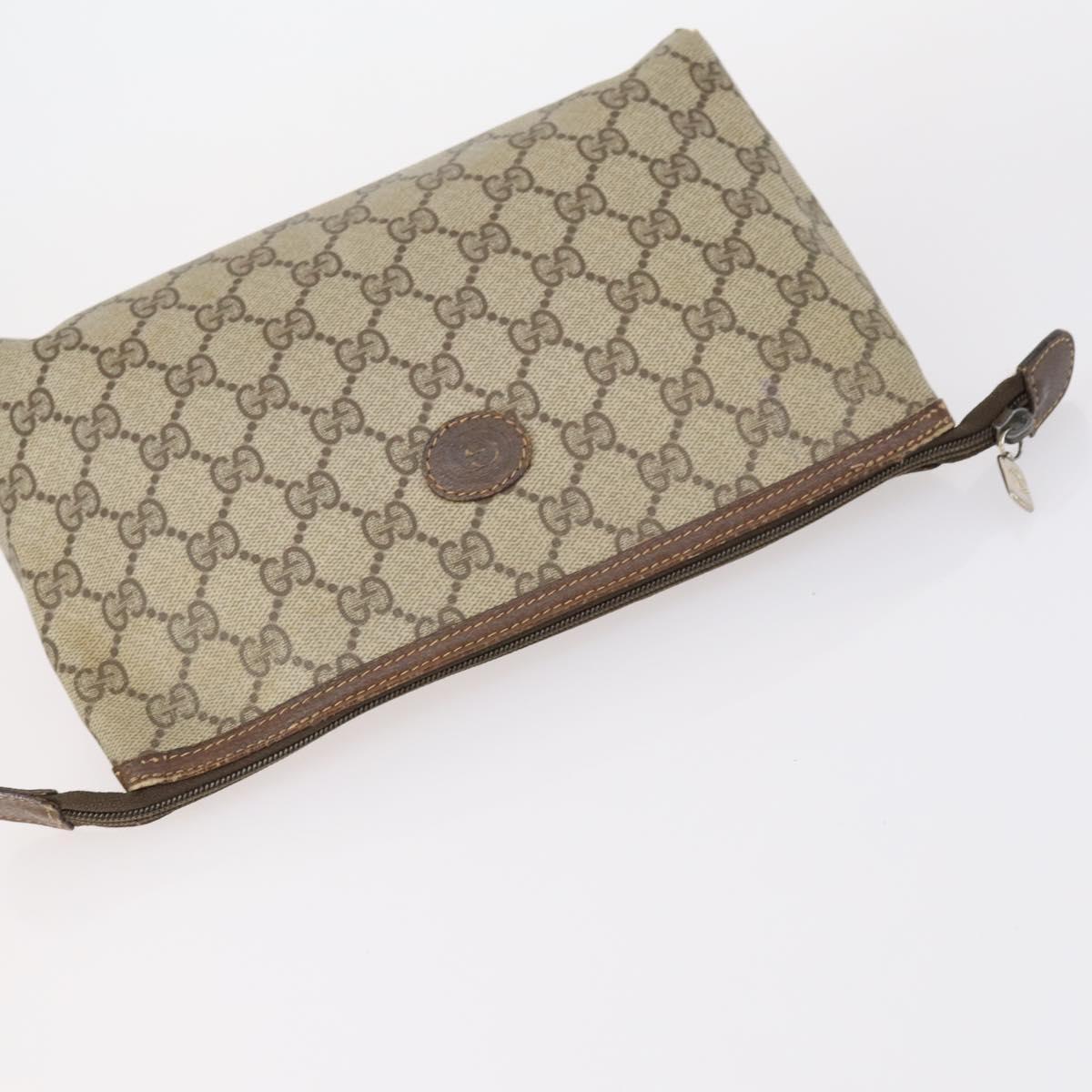 GUCCI GG Canvas Supreme Pouch 3 Set Pink Black beige Auth bs30861