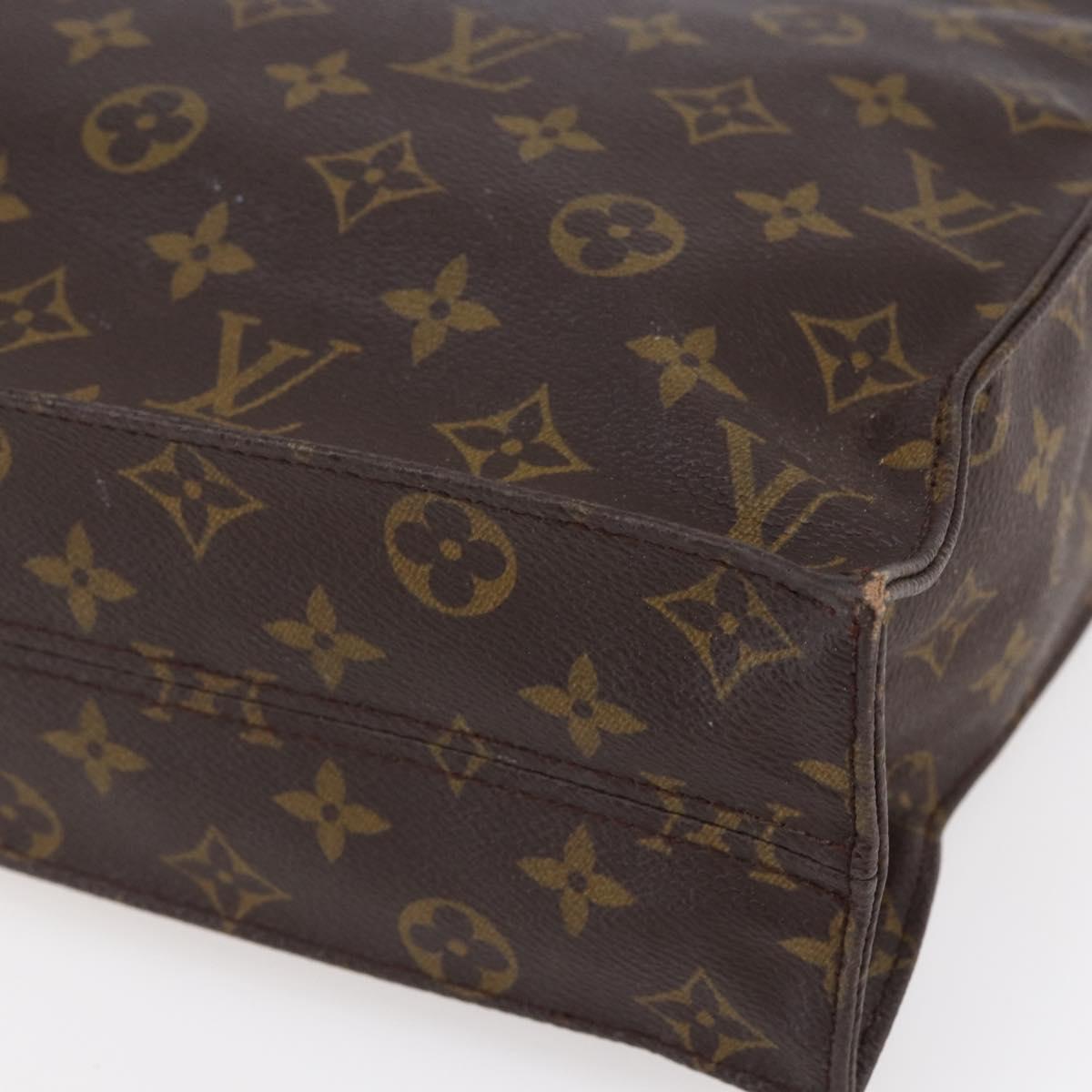 LOUIS VUITTON Monogram Sac Plat Hand Bag M51140 LV Auth bs30878