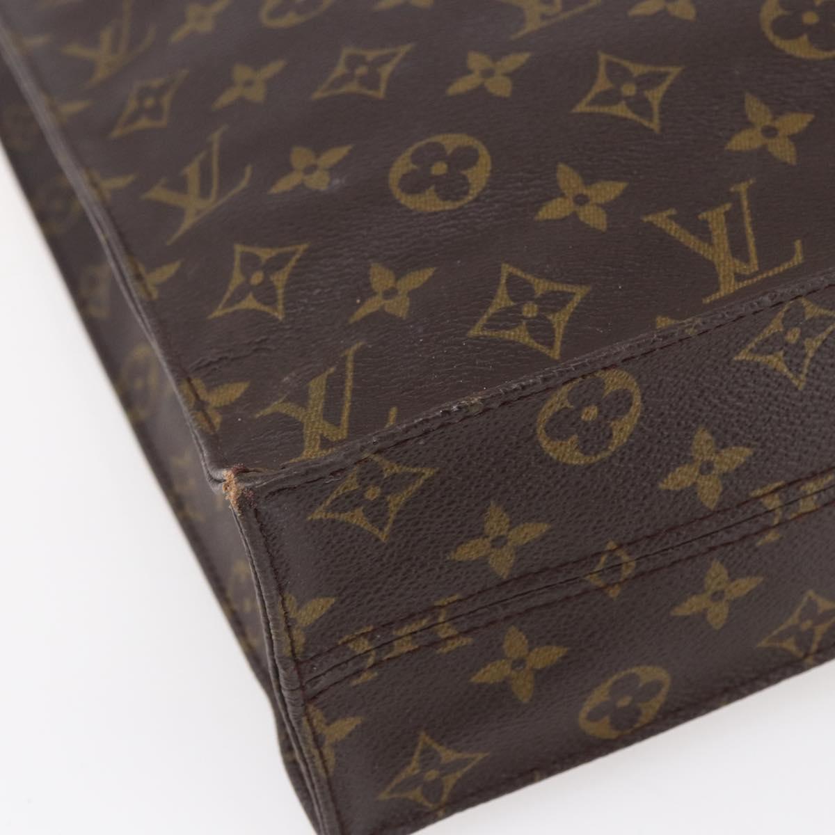 LOUIS VUITTON Monogram Sac Plat Hand Bag M51140 LV Auth bs30878