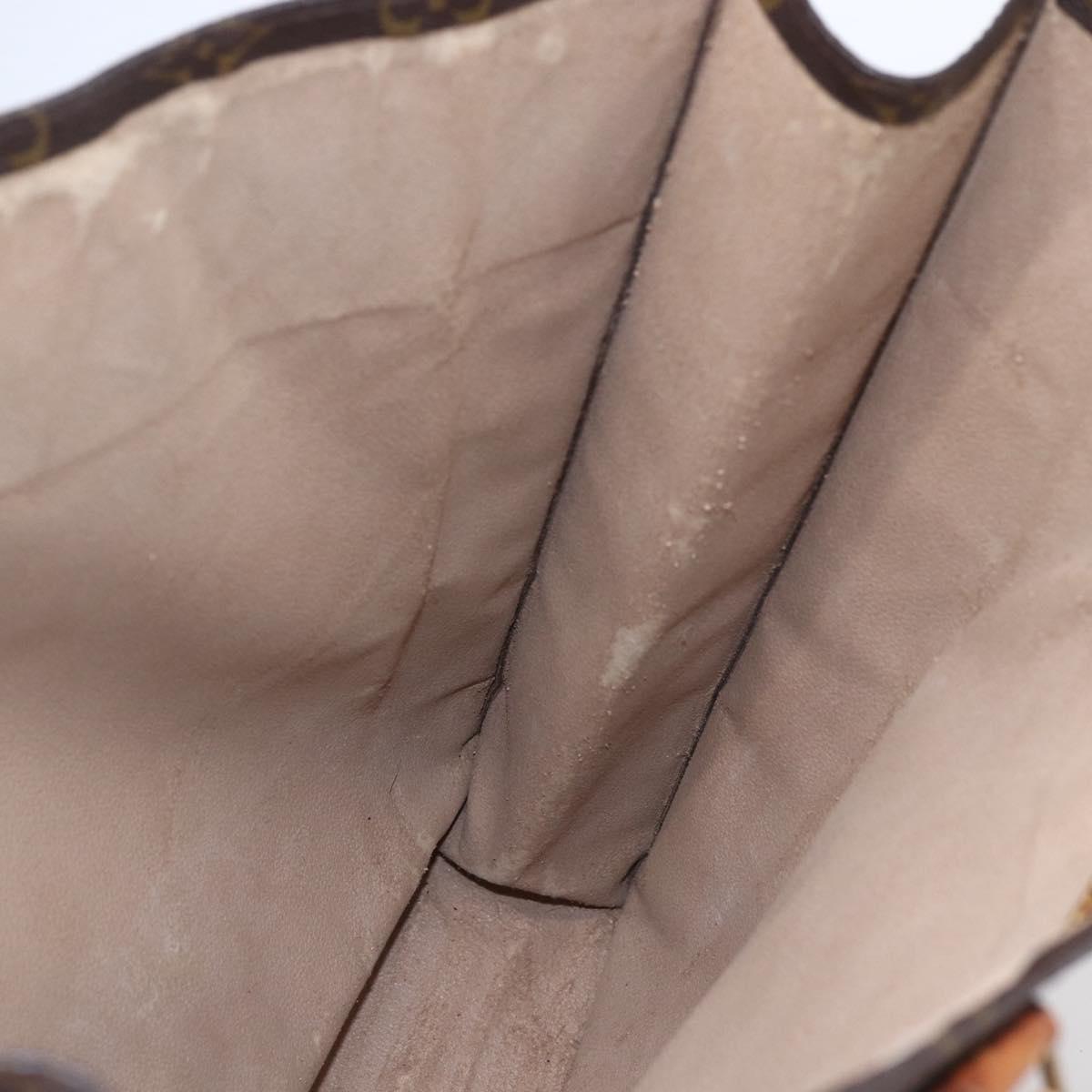 LOUIS VUITTON Monogram Sac Plat Hand Bag M51140 LV Auth bs30878