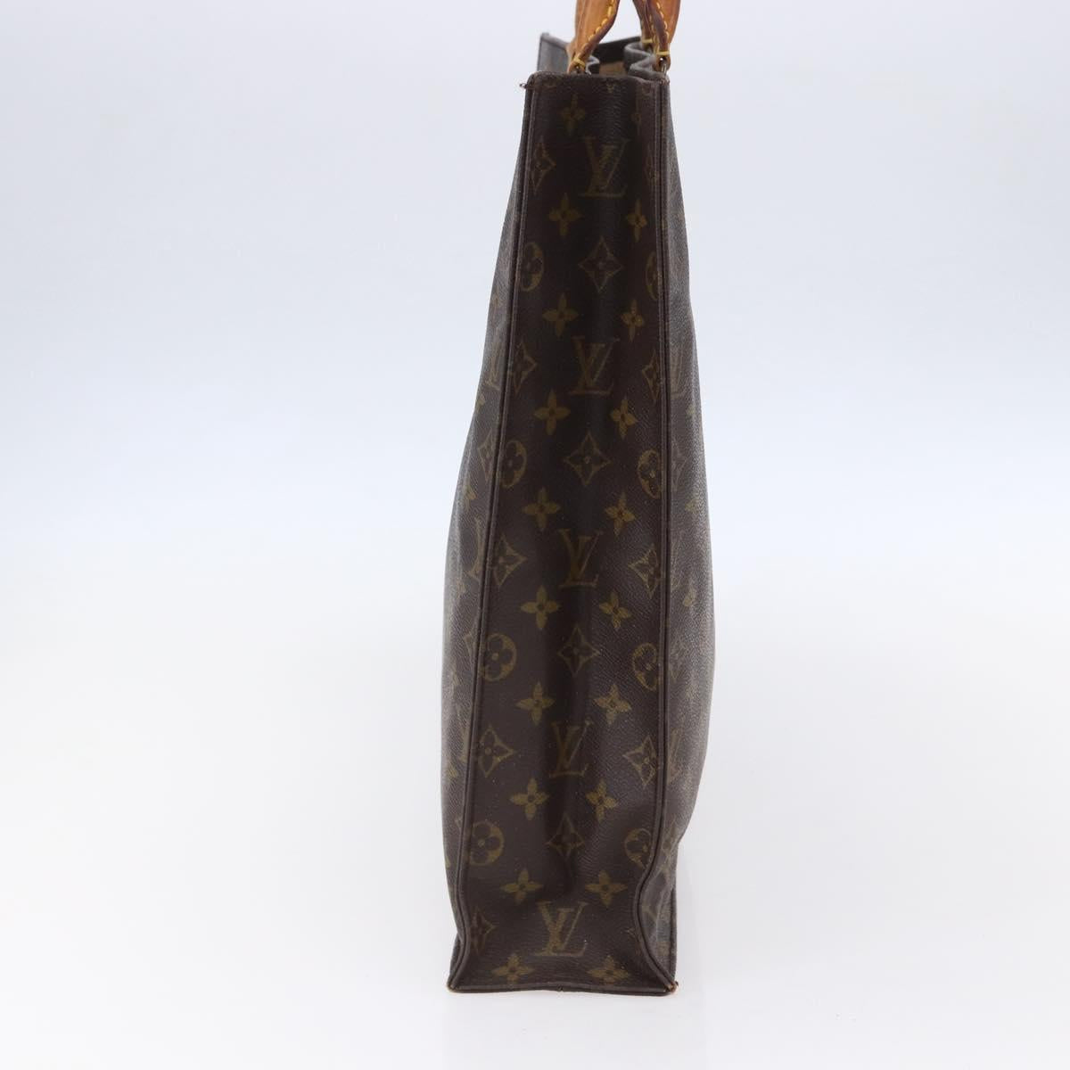 LOUIS VUITTON Monogram Sac Plat Hand Bag M51140 LV Auth bs30878