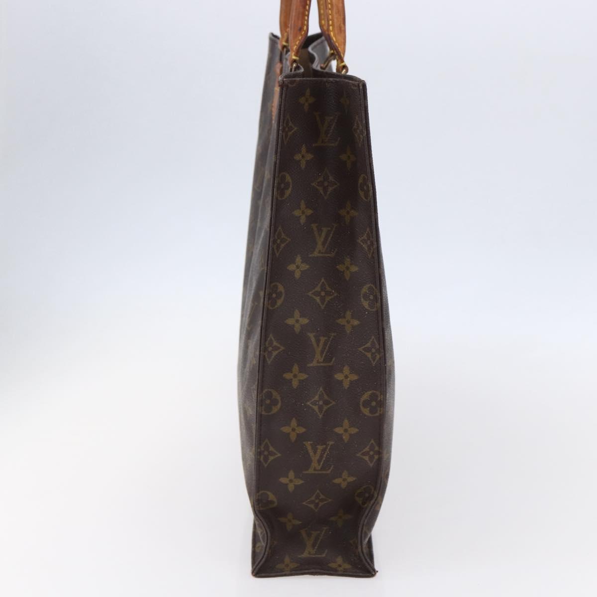 LOUIS VUITTON Monogram Sac Plat Hand Bag M51140 LV Auth bs30878