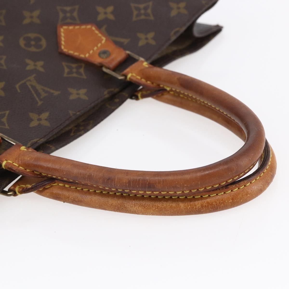LOUIS VUITTON Monogram Sac Plat Hand Bag M51140 LV Auth bs30878